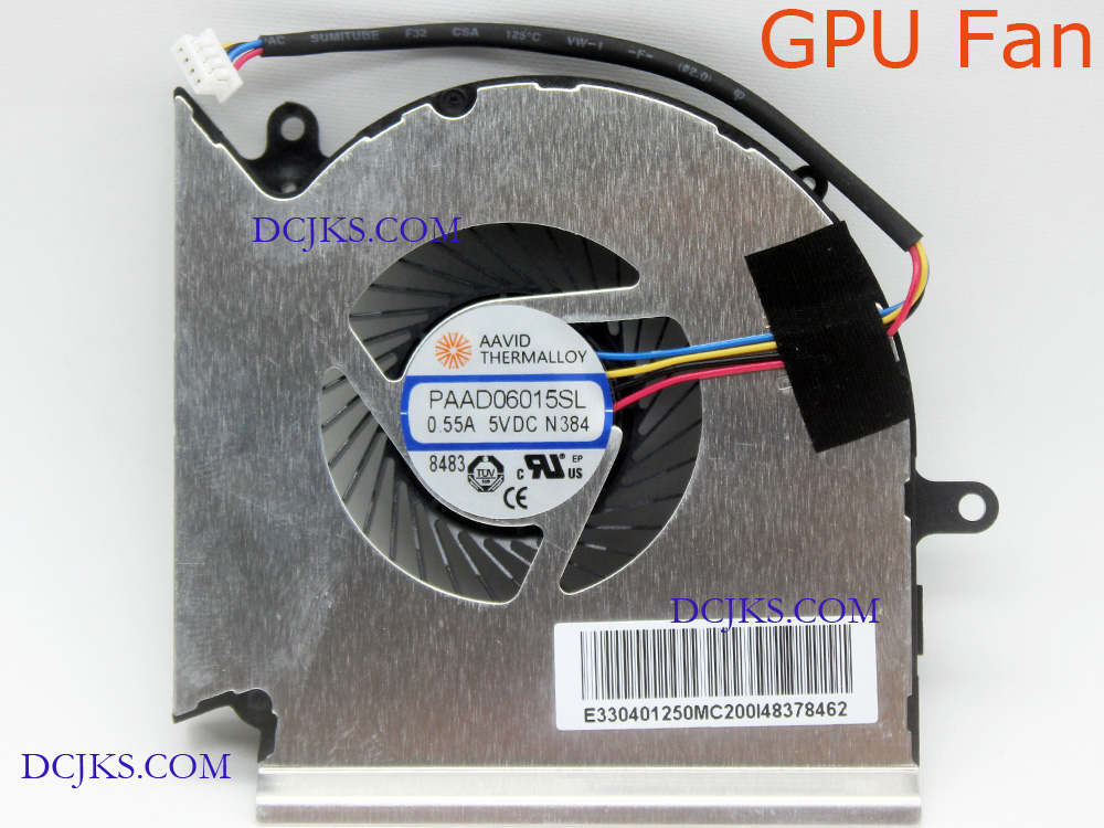 CPU GPU Fan for MSI GL63 GP63 WE63 8RC 8RD 8SI 8SJ System Cooling Assembly MS-16P6